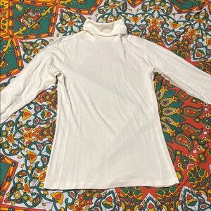 Merino Wool Turtleneck Long Sleeve Top